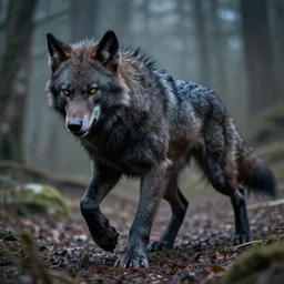 photograph of a werewolf in mid transformation in the style of rick baker