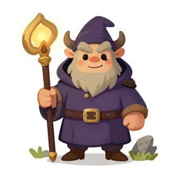 a cute and small ogre wizard, hearthstone, concept illustartion, character art,