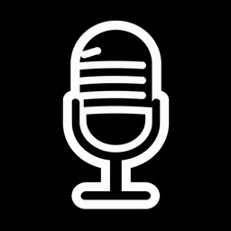 iconic vector logo illustration of a microphone line art, bold