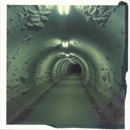 underground tunnels, polaroid photograph collage