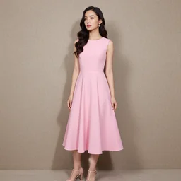 woman in pink dress