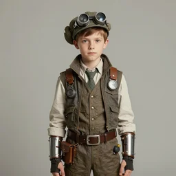 (((((portrait of boy dressed as retro sciencepunk inventor explorer costume . muted colors.))))) by Jean-Baptiste Monge !!!!!!!!!!!!!!!!!!!!!!!!!!!