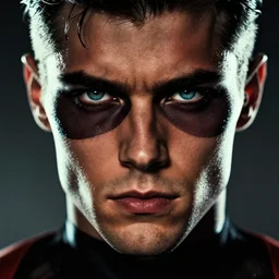 in the style of joshua middleton, clay mann, artgerm, male daredevil marvel comics 1 9 2 0 s, symmetrical eyes, cinematic lighting