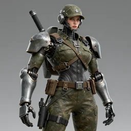 a feminine anthropomorphic mechagodzilla dressed like a soldier trending on artstation deviantart pinterest furaffinity detailed realistic high resolution hd 8 k