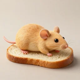 a rat made of bread