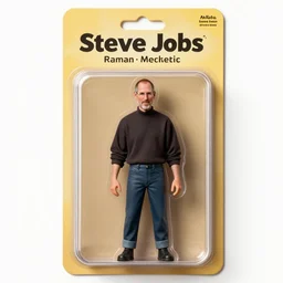 steve jobs action figure in blister pack