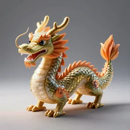 an intricate dragon made of sushi, vector, sharp focus