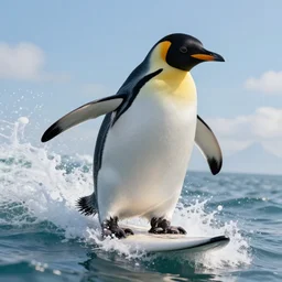 Penguin surfing on a bong, realistic 4k octane beautifully detailed render, 4k post-processing, highly detailed, intricate complexity, epic composition, magical atmosphere, cinematic lighting, masterpiece, ultra hd