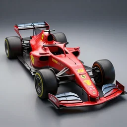 retro futuristic ferrari formula 1 car inspired by f 1 2 0 2 1 concept and ferrari 6 4 3, modeled in blender, rendered with octane,