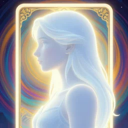 side portrait, imogen poots paladin, gloomhaven, soft, smooth, luminescent, art nouveau tarot, backlit glow, colorful swirly ripples, gaudy colors, aesthetic octane render, unreal engine, 8 k, by mucha, greg rutkowski, jesper ejsing, rhads, ilya kuvshinov, cushart krenz