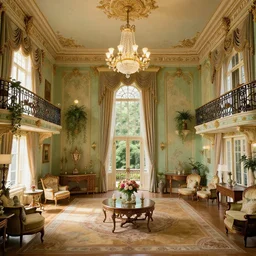mansion interior architecture by Thomas Kinkade