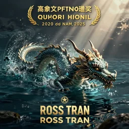 a dragon swimming in water concept art by Ross tran