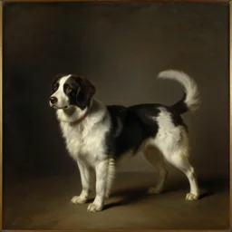 an oil painting of dog general in the style of Rubens