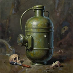grim oil painting of poisoned deadly gas, human remains, octane rendering, trending on artstation, studio ghibli, michael whealan and james gurney