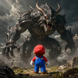 super mario as a dark souls boss by by Tiziano Vecellio Di Gregorio