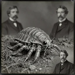 tardigrade!!! daguerreotype portrait photograph. inspired by gerard grom and studio ghibli!!! and ansel adams and zdzislaw beksinski. highly detailed. old timey.