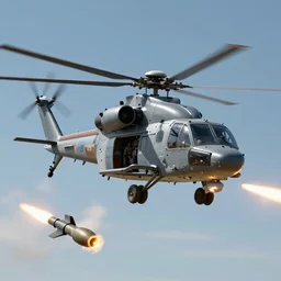 big battle helicopters flying firing missiles heavy firing artilery shells flying award winning, trending on artstation, unreal engine