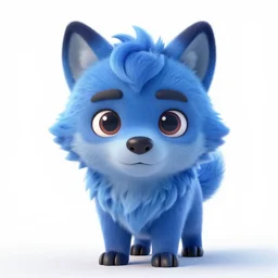 portrait character design a young cute blue fluffy werewolf, style of maple story and zootopia, 3 d animation demo reel, portrait studio lighting by jessica rossier and brian froud and gaston bussiere