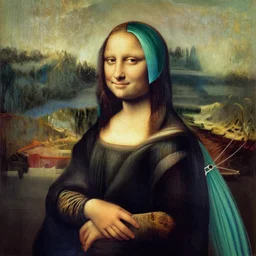painting of Hatsune Miku in mona lisa style by Leonardo da Vinci