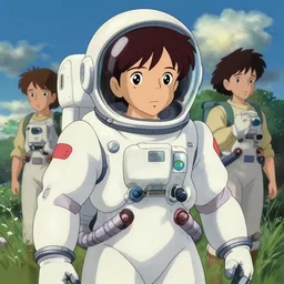 anime girl in spacesuit 4 k studio ghibli