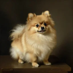 rembrandt portrait of a pomeranian