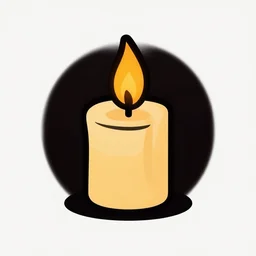 a vector logo of a burning candle