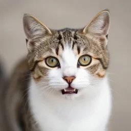 a beautiful smiling kitten looking at the camera