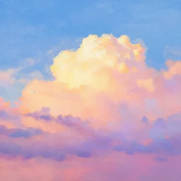 a summer sky, airbrush painting