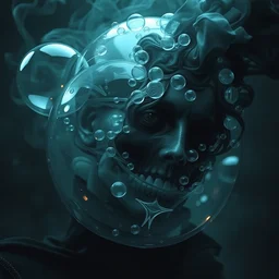 digital art of a necromancer made of bubble and black smoke, hyper realistic portrait full of details, canon eos, zbrush, artstation, by greg rutkowski and tom bagshaw
