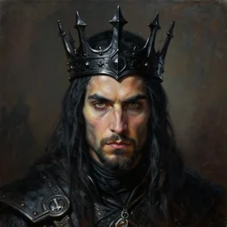 the portrait of ( ( ( ( ( akali from league of legends ) ) ) ) ) in black wax crown by roberto ferri, dark fantasy, witcher, very detailed oil painting, masterpiece, 8 k