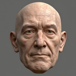 texture map of an elderly man's face, uv map for video game, realistic, photorealism, blender