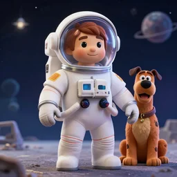 norville timothy shaggy rogers as a astronaut, claymation, 8 k, hyperdetalied, cgsociety,
