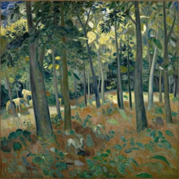 deforestation by henri rousseau, post-impressionist painting