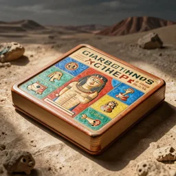 photograph of a colourful rare collectors sealed ancient sumerian video game