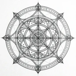 highly detailed schematic, technical drawing, side view, infernal mandala geometrical designs, dark fantasy magick designs
