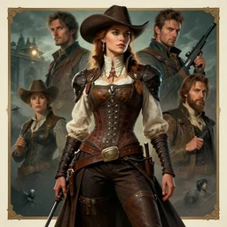 masterpiece concept art, a beautiful highly detailed sci - fi renaissance western lady in soviet wave style, confident pose, cinematic moody colors, realistic shaded lighting poster by ilya kuvshinov, magali villeneuve, artgerm, jeremy lipkin and michael garmash and rob rey, 8 k, intricate detail, cinematic lighting,