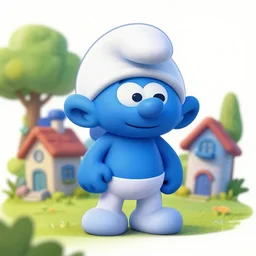 the smurf village, artwork by random artist