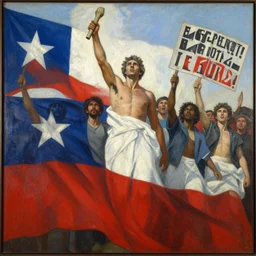 freedom guiding the people but it is a painting about the protests in chile