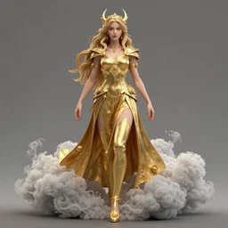 A 3D render of a beautiful female mage,  by Boris Vallejo, volumetric cloud,  full body shot, insanely detailed and intricate, golden ratio, elegant, trending on Artstation