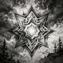 geometric psychedelic tattoo sketch digital