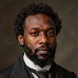 portrait of a black inventor, male, victorian, detailed face, highly detailed, cinematic lighting, photograph by elliott & fry