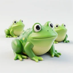 3 d render of a plastic frog
