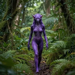 Purple dryad wandering the jungle