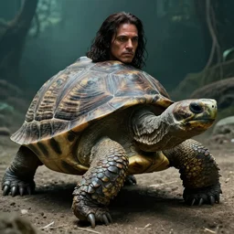 film still of ( ( ( ( ( ( ( danny trejo ) ) ) ) ) ) )!!!! tortoise!!!! human hybrid, scaly skin and shell in a fantasy movie