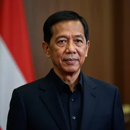 a portrait of joko widodo, cinematic lighting