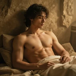 Godsent,male, man, muscles, divine, celestial, ancient, serene, warm, cozy