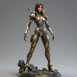 baroque goddess samus aran bioorganic varia suit, energetic varia suit, full body portrait, highly detailed, intricate, concept art, vertical portrait, battle angel alita, by rembrandt, 1 6 6 7, by jean - baptiste monge, resine figure, cyborg, adriana lima