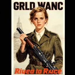 world war 2 propaganda poster featuring Emma Watson