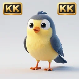 bird in kurzgesagt studio style, hd, professional, 4 k