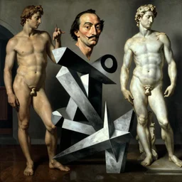 An asymmetry still frame of Guernica by Salvador Dali, by Hieronymus Bosch, by Michaelangelo